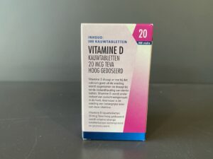 Vitamine D TEVA 20 mcg 300 stuks